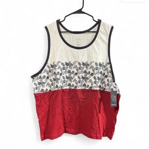 Size XXL Original Use Red and White Sleeveless Top